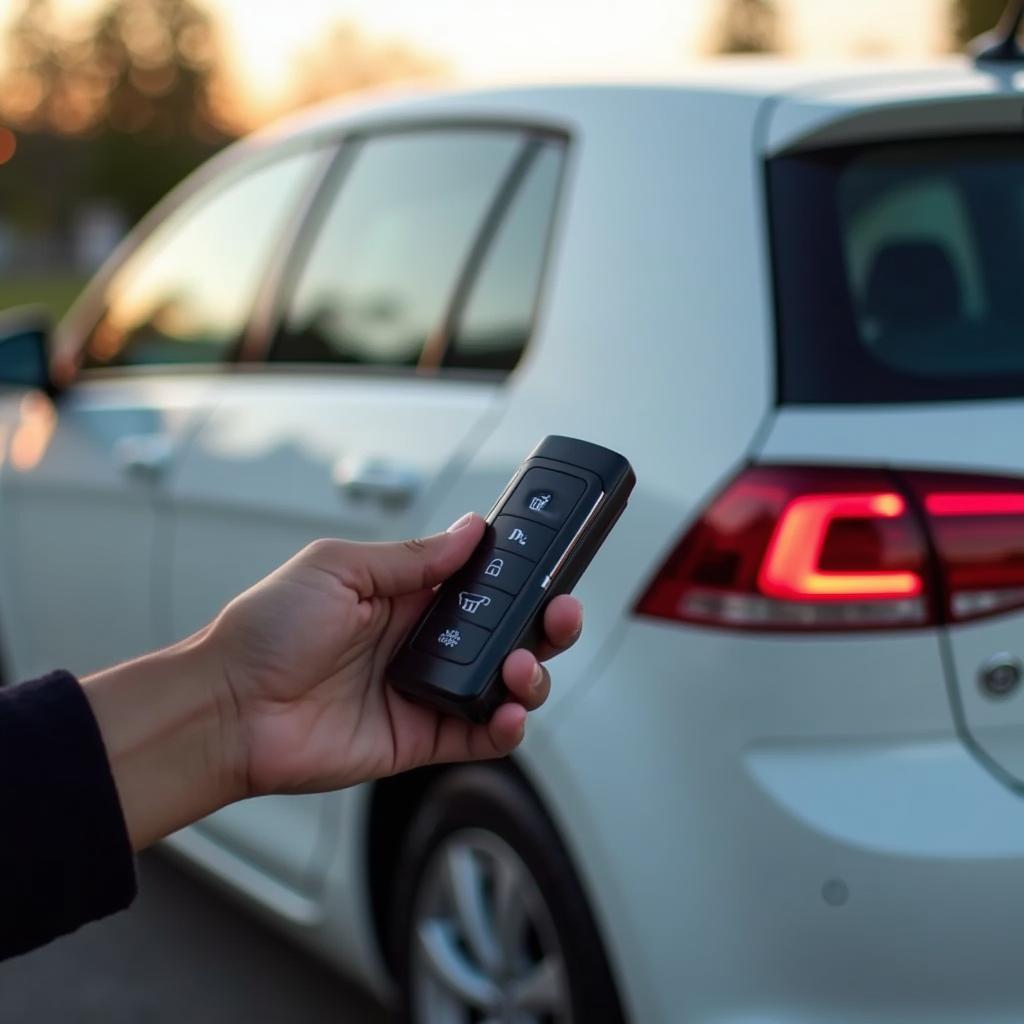 VW eGolf key fob range test