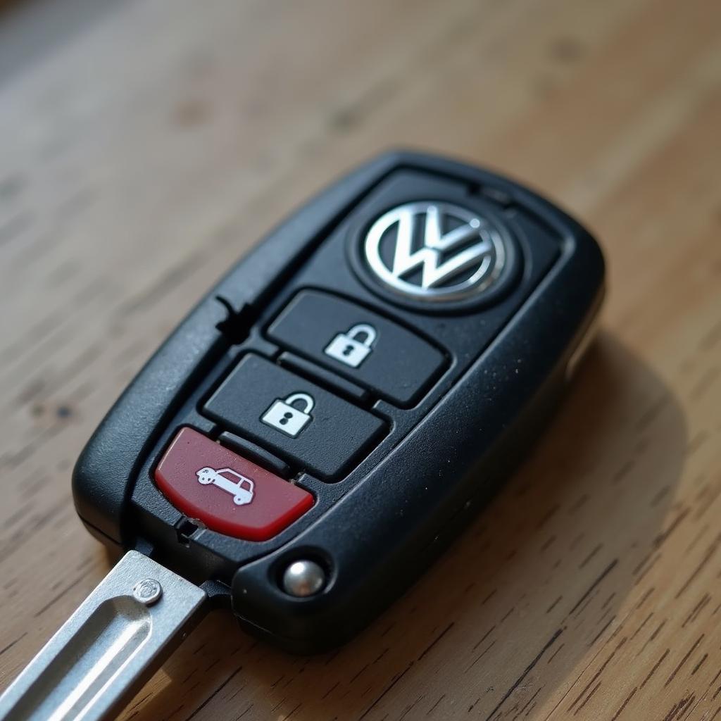 Damaged VW Key Fob