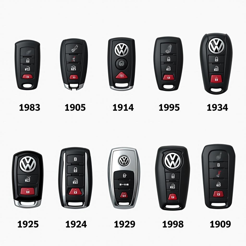 Different VW Key Fob Styles