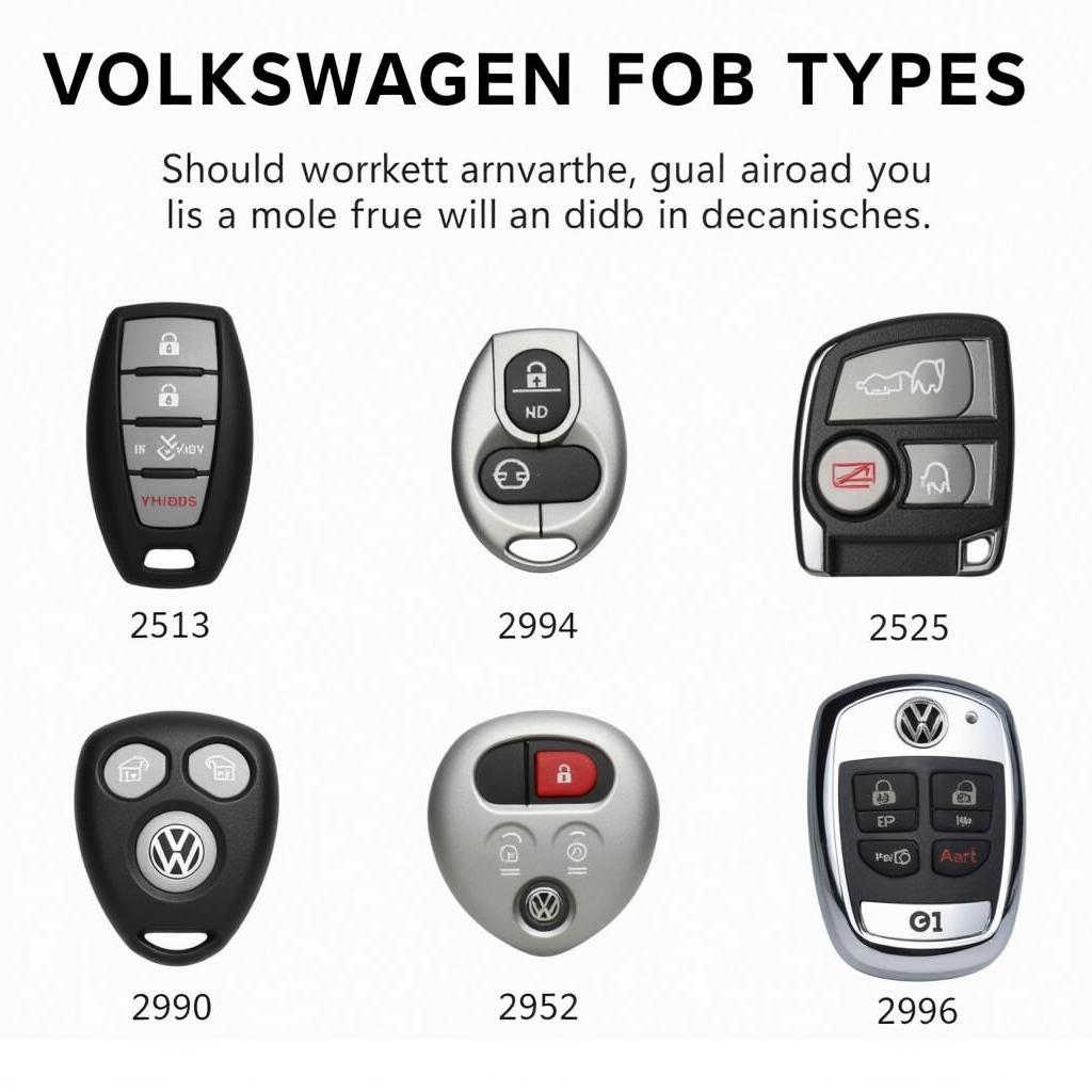 Different Types of VW Key Fobs