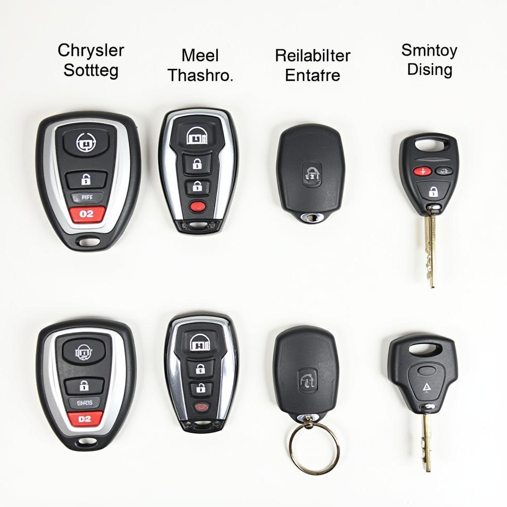 Different types of 1996 Chrysler Sebring key fobs