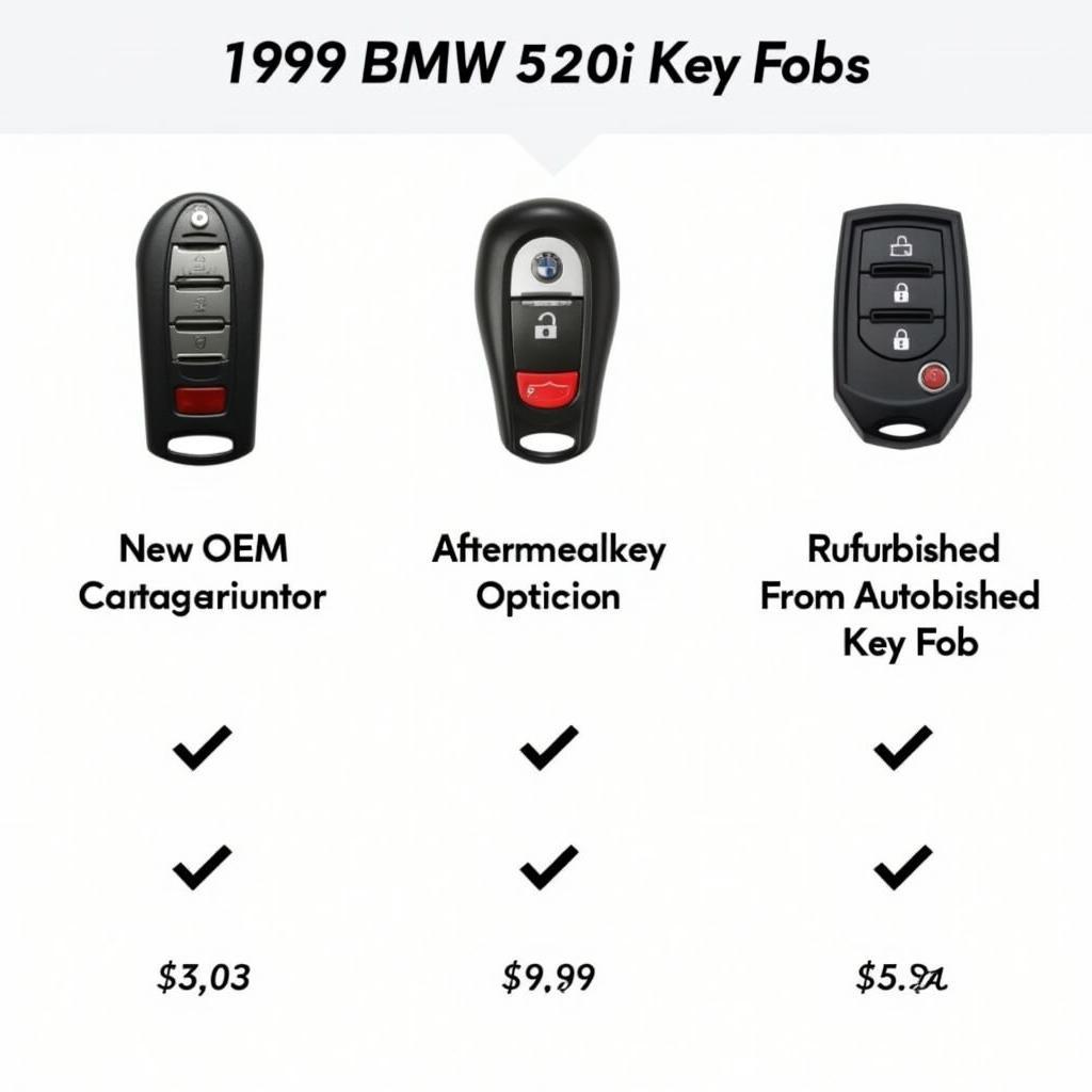 Comparing Different 1999 BMW 540i Key Fob Replacement Options