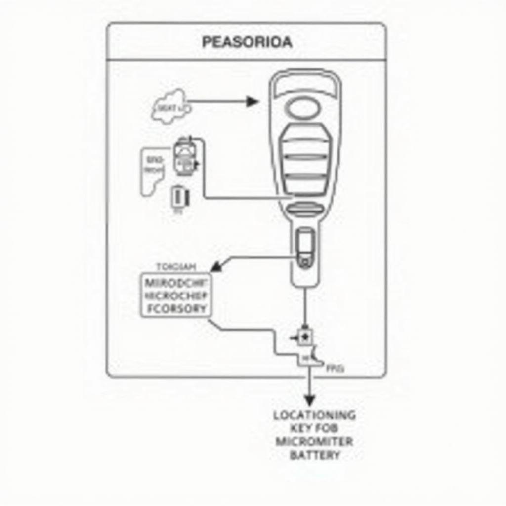 1999 Volvo V70 Key Fob Components Diagram