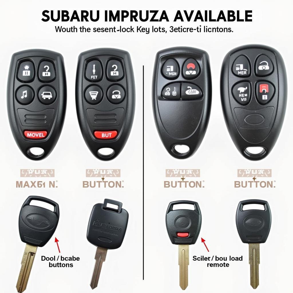 2000 Subaru Impreza Key Fob Types: Standard vs. Integrated Remote