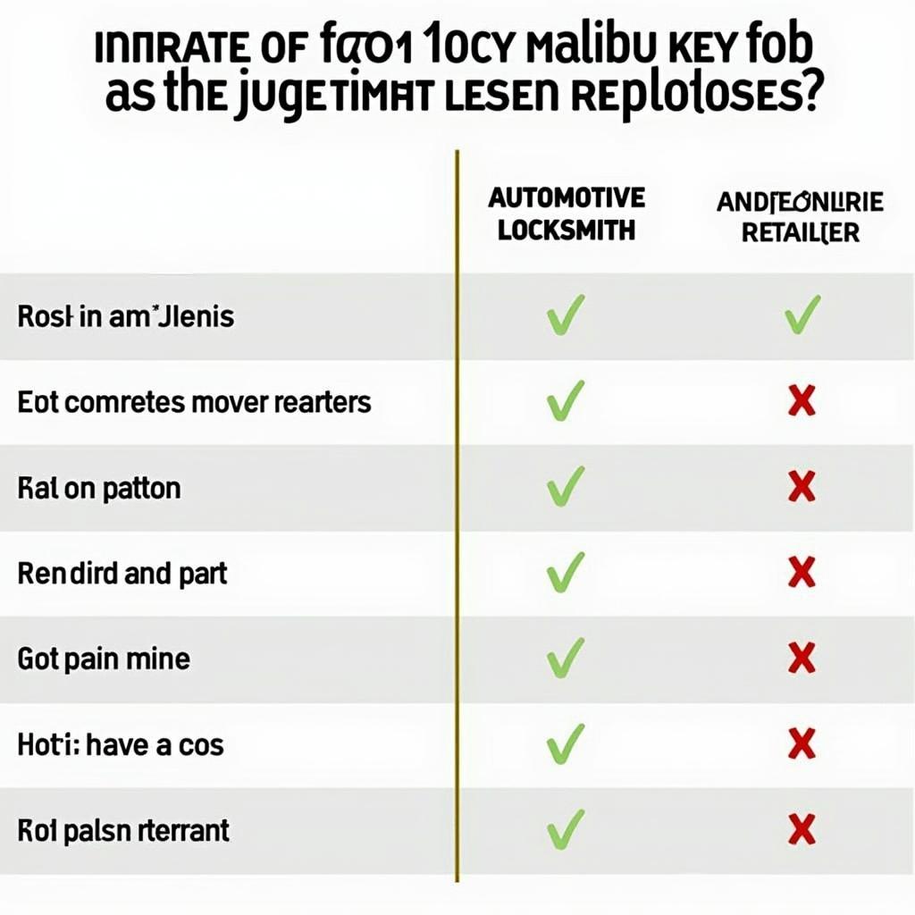 Key Fob Replacement Options for a 2001 Chevy Malibu