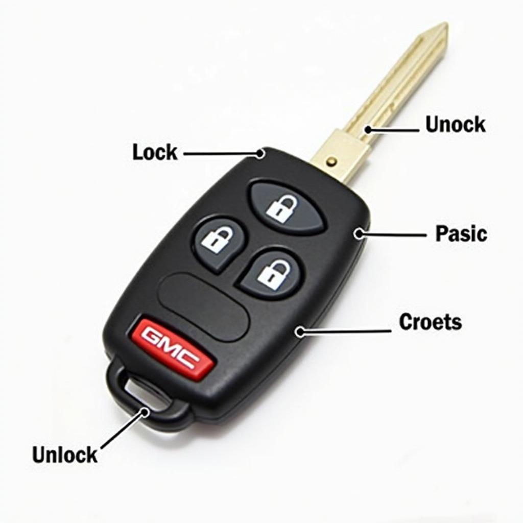 2001 GMC Yukon Key Fob Functions: Lock, Unlock, Panic, Remote Start