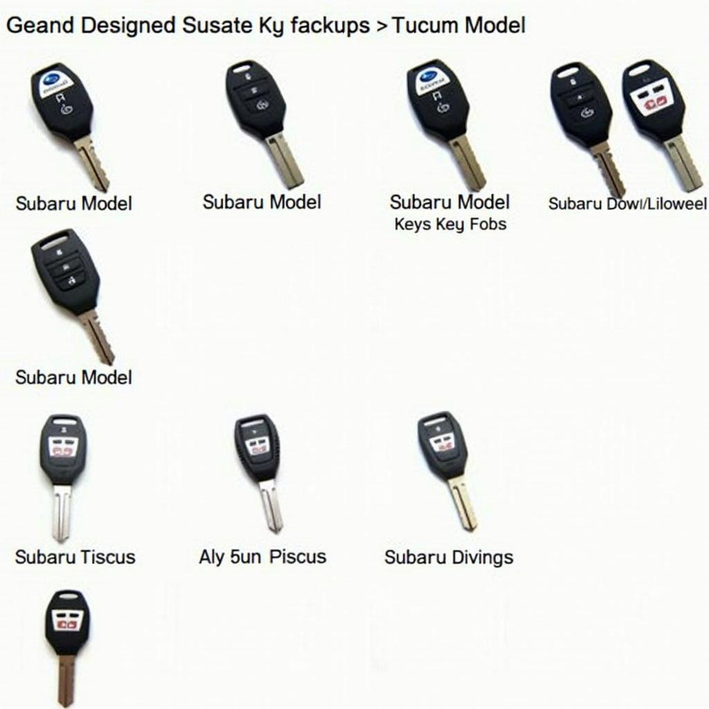 Different 2001 Subaru Key Fob Types