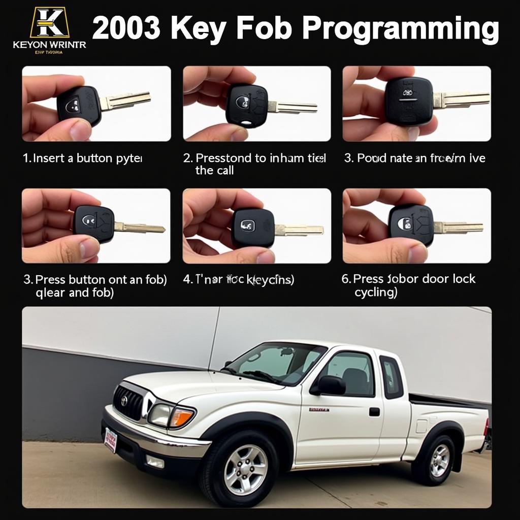 Step-by-step key fob programming for a 2003 Toyota Tacoma