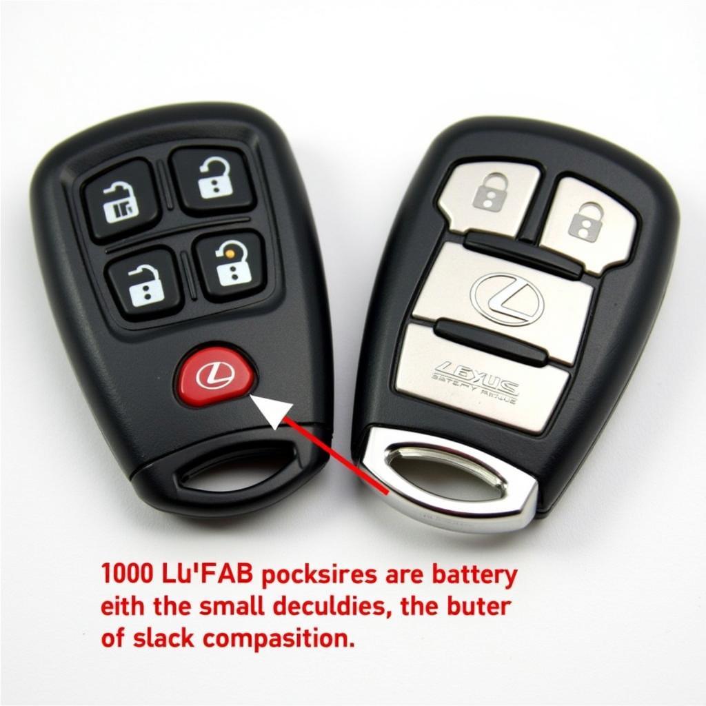 2004 Lexus Key Fob Battery Location: A close-up view of the key fob with the battery compartment highlighted, showing the exact location of the battery inside.