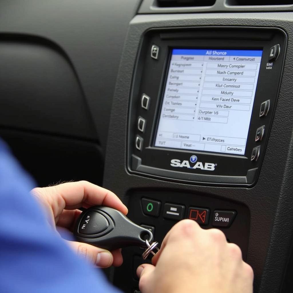 Programming a 2004 Saab 9-3 Key Fob using a Tech-II Scanner