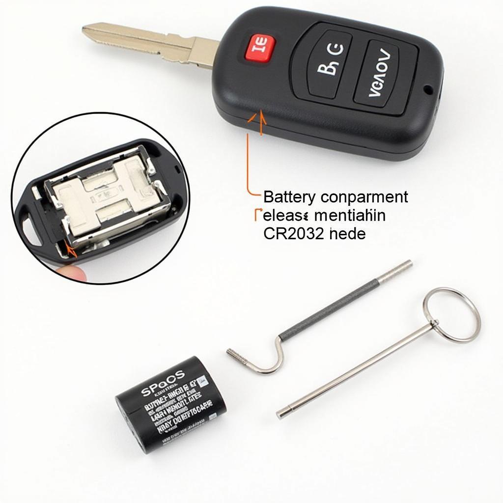 2004 Volvo S40 Key Fob Battery Location: Identifying the battery compartment and the type of battery required.