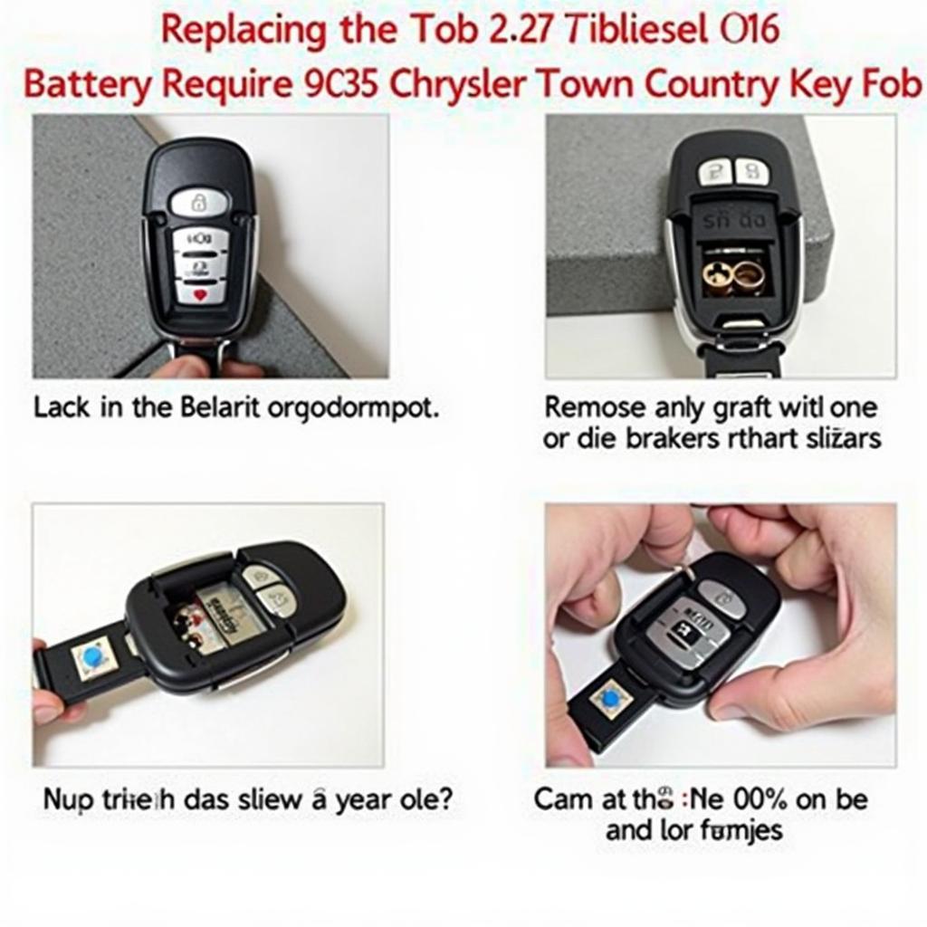 Replacing the Battery in a 2005 Chrysler Town and Country Key Fob