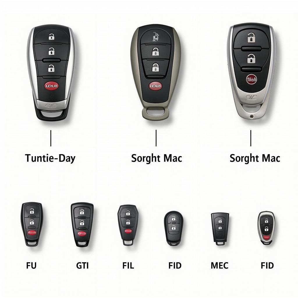 Different 2005 Lexus Key Fobs