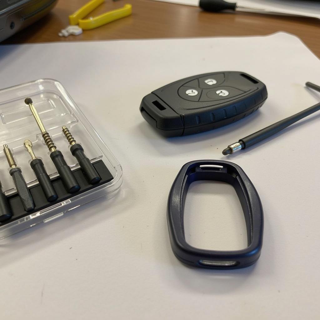 Essential tools for replacing a 2006 BMW 325xi key fob shell