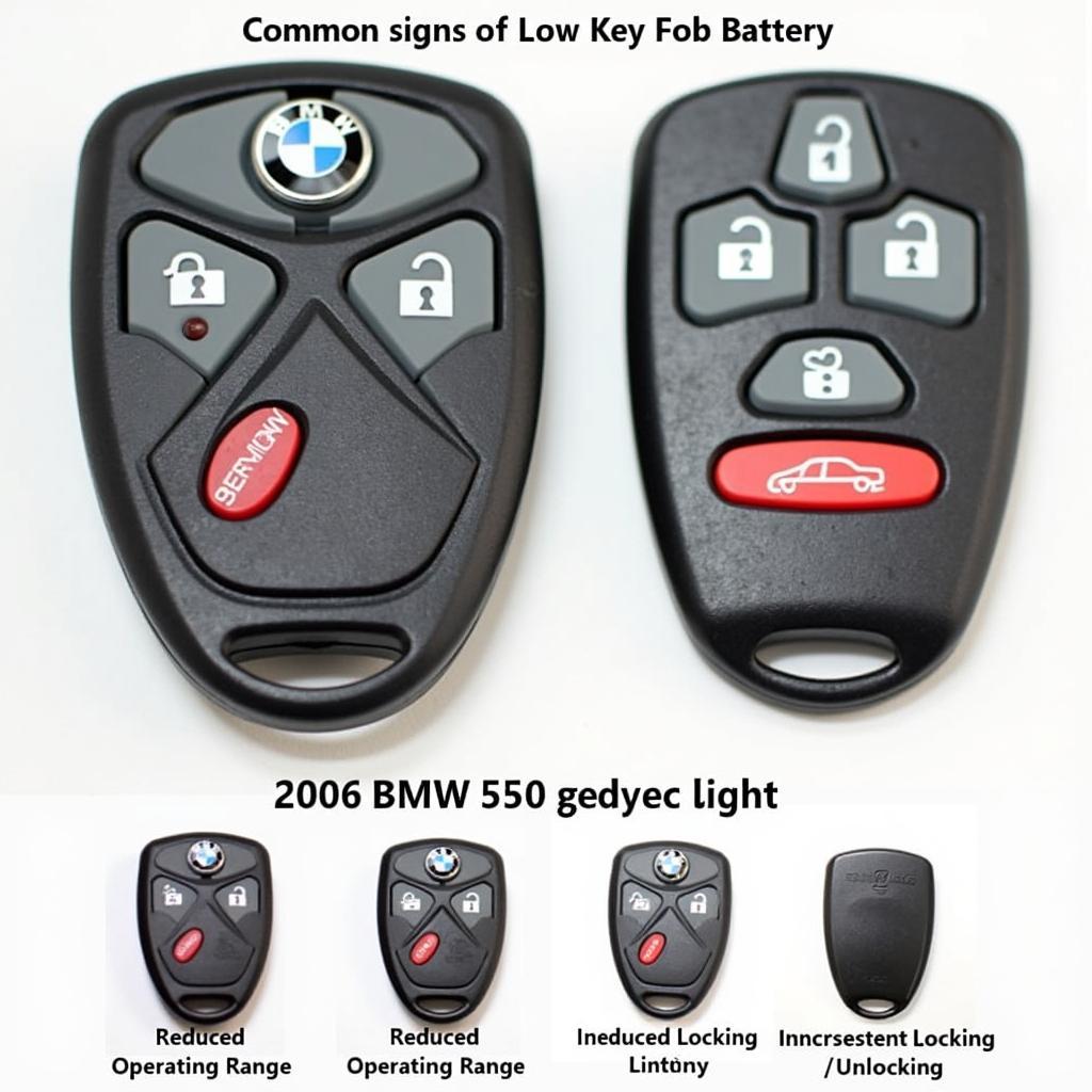 2006 BMW 550i Key Fob Low Battery Signs: Decreased Range, Inconsistent Locking, Dim LED