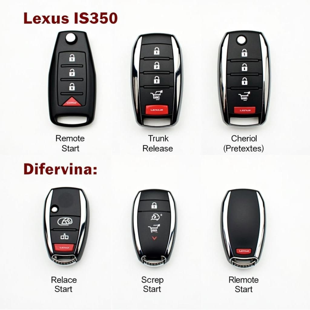 Different Types of 2006 Lexus IS350 Key Fobs