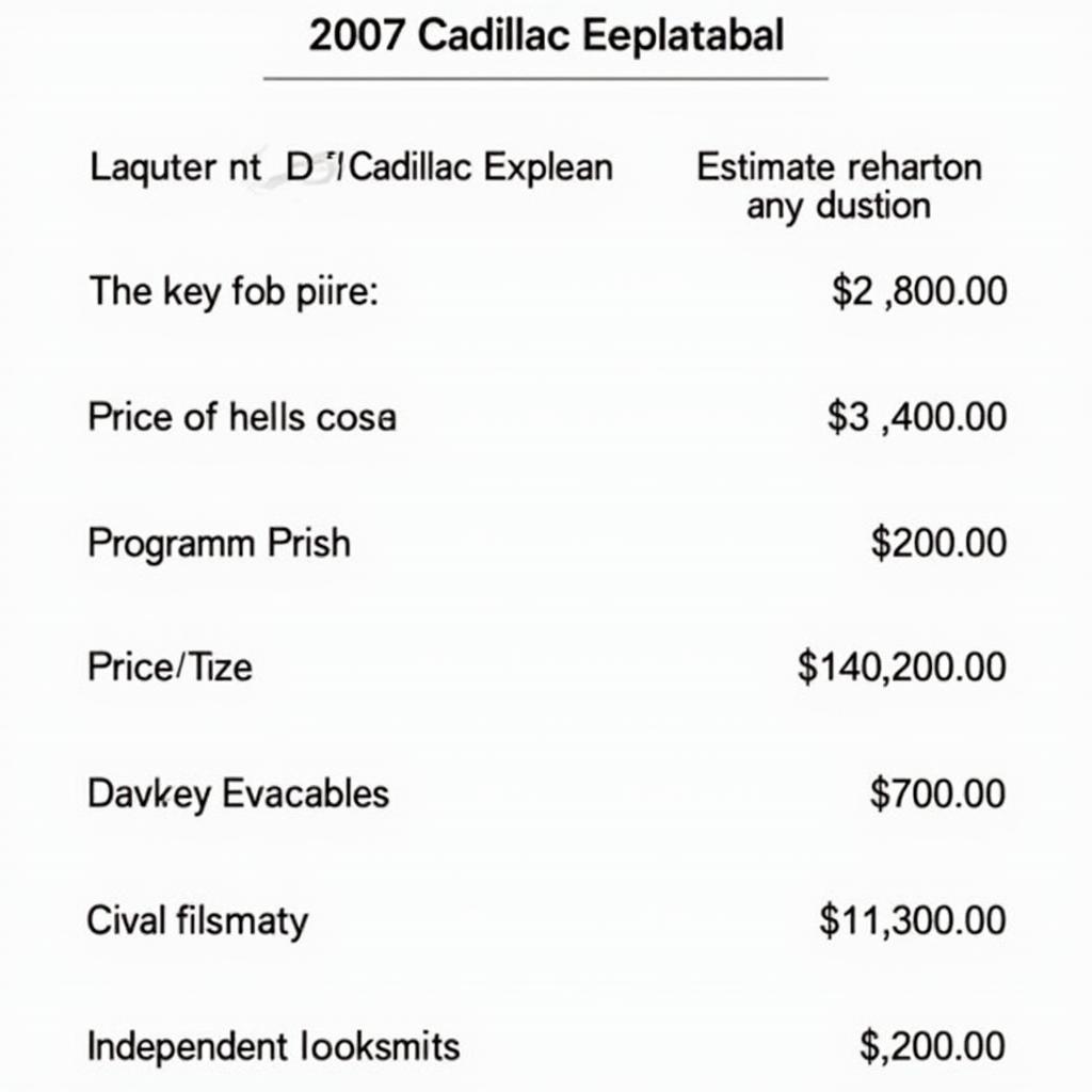 Cost Breakdown for Key Fob Replacement