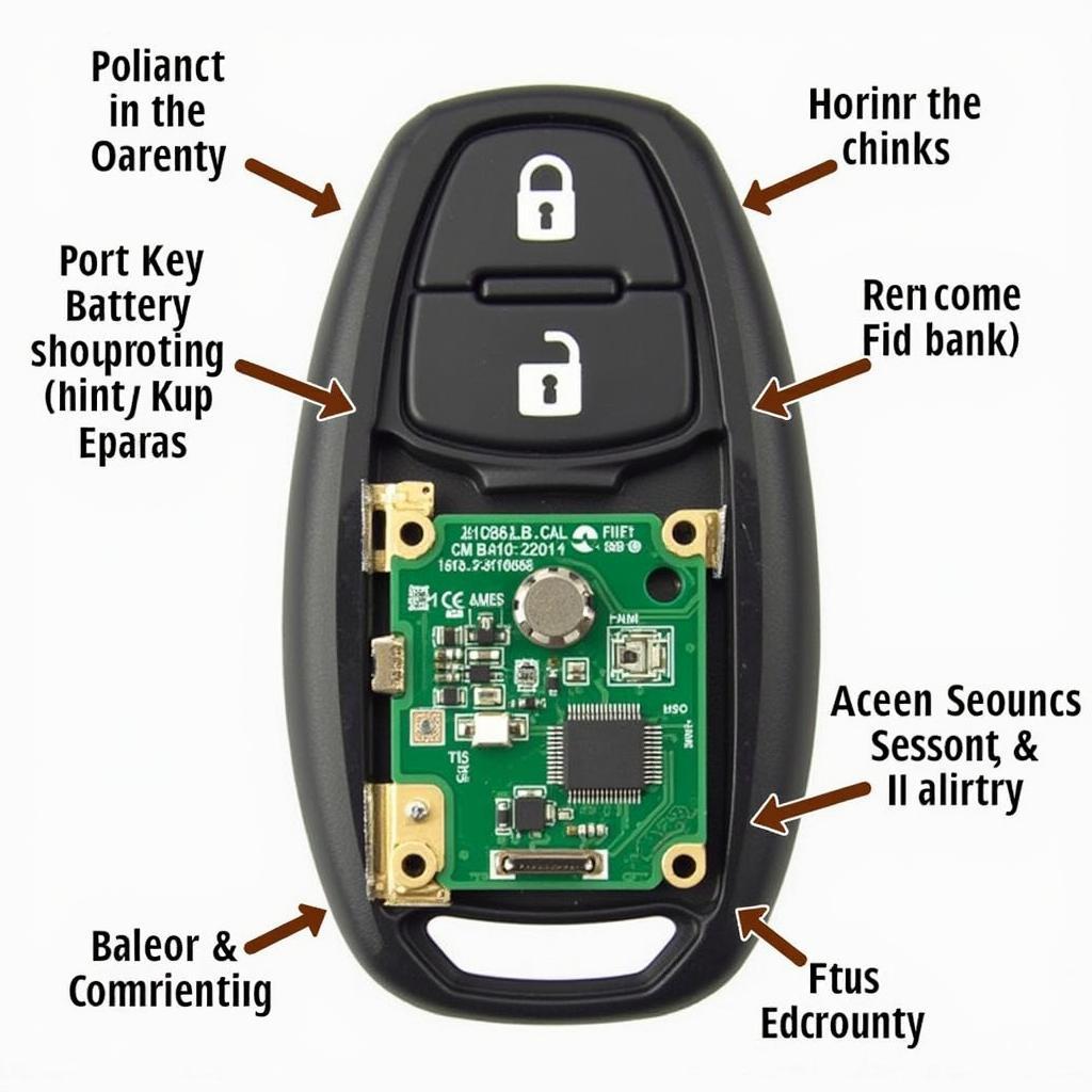 Components of a 2007 Honda Accord Key Fob