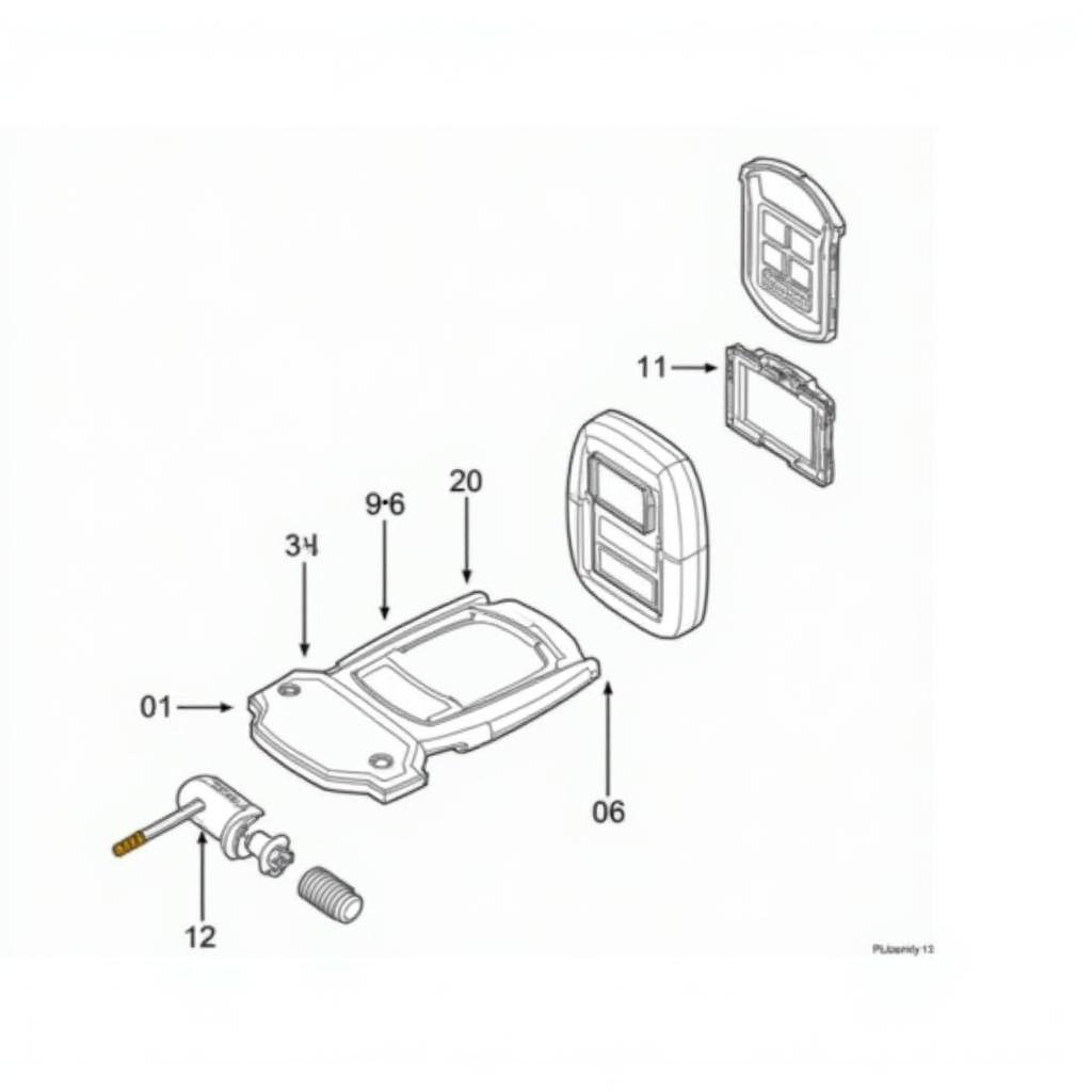 2007 Mercedes Key Fob Components Explored: Key Blade, Housing, and Internal Electronics