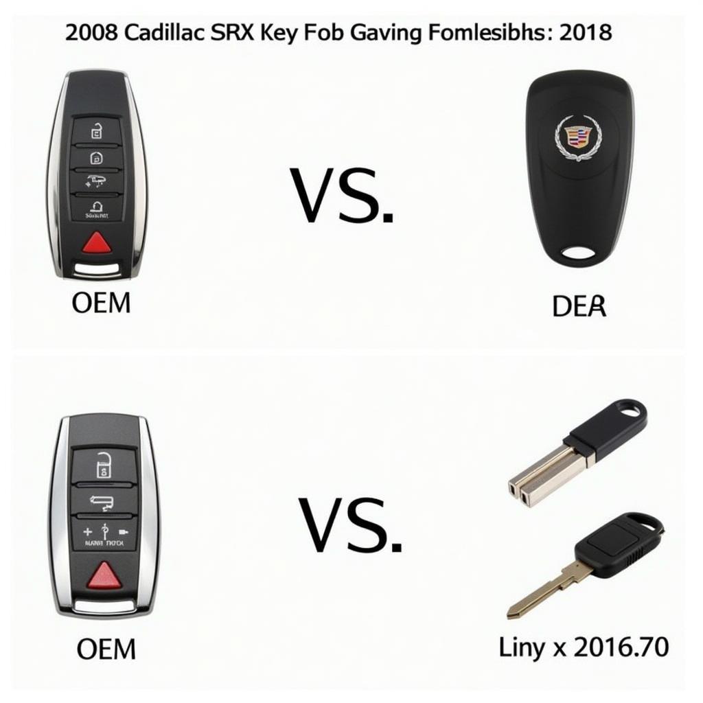 2008 Cadillac SRX Key Fob Types