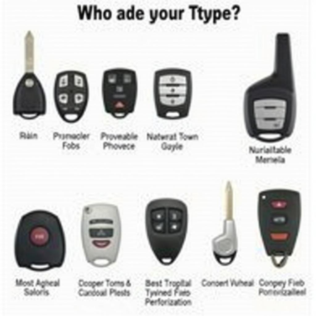 Different Types of 2008 Chrysler Town and Country Key Fobs