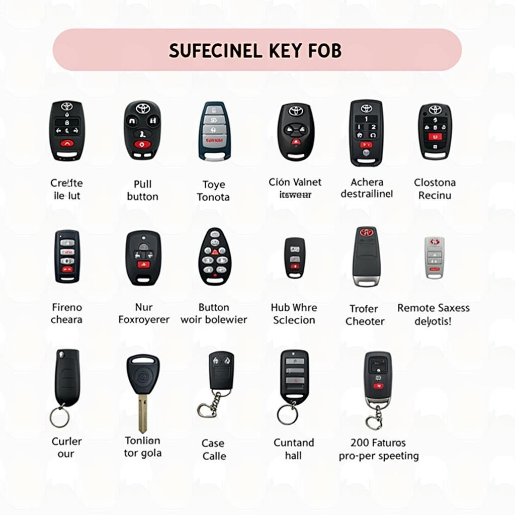 Different 2008 Toyota Key Fob Types