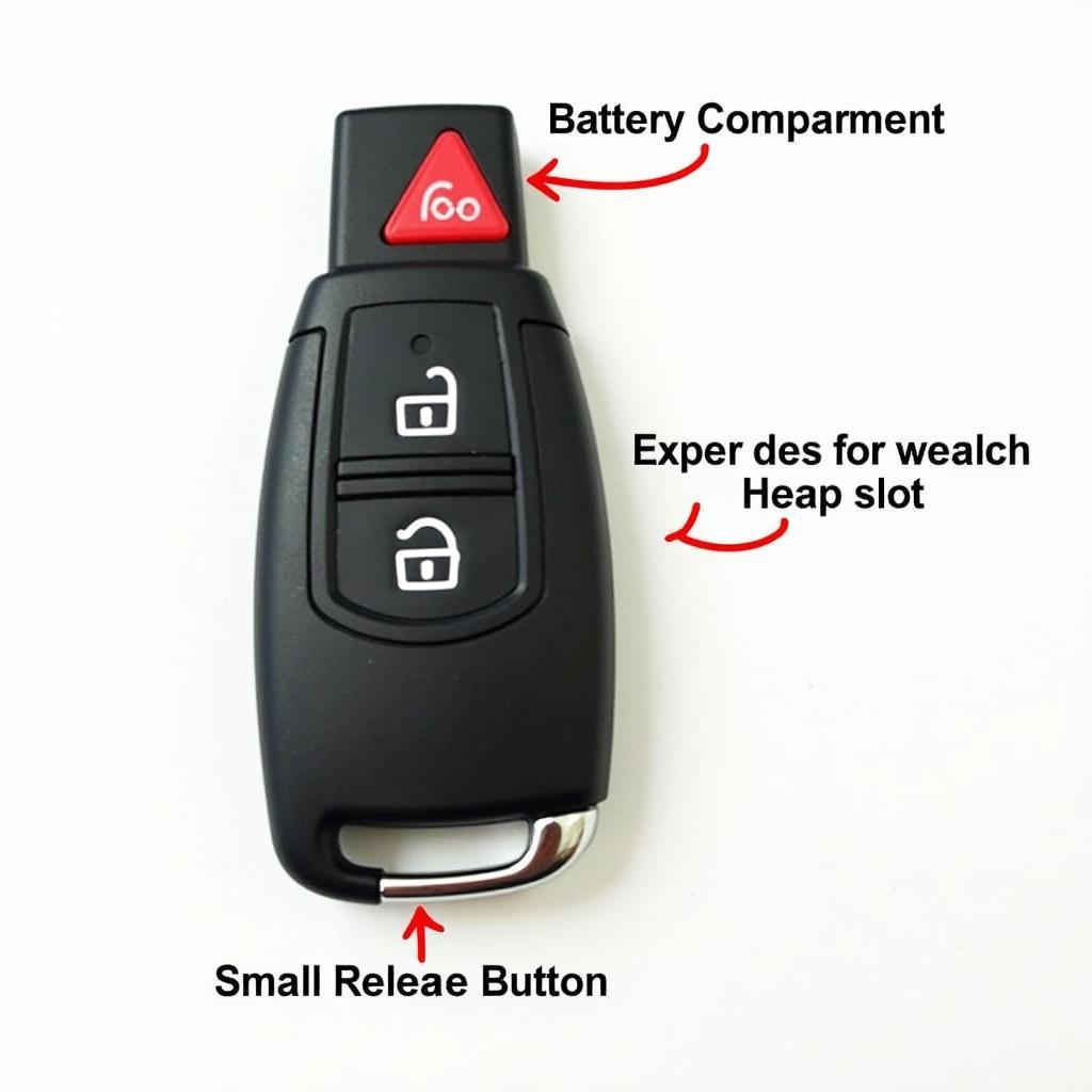 Locating the battery compartment on a 2009 Cadillac key fob