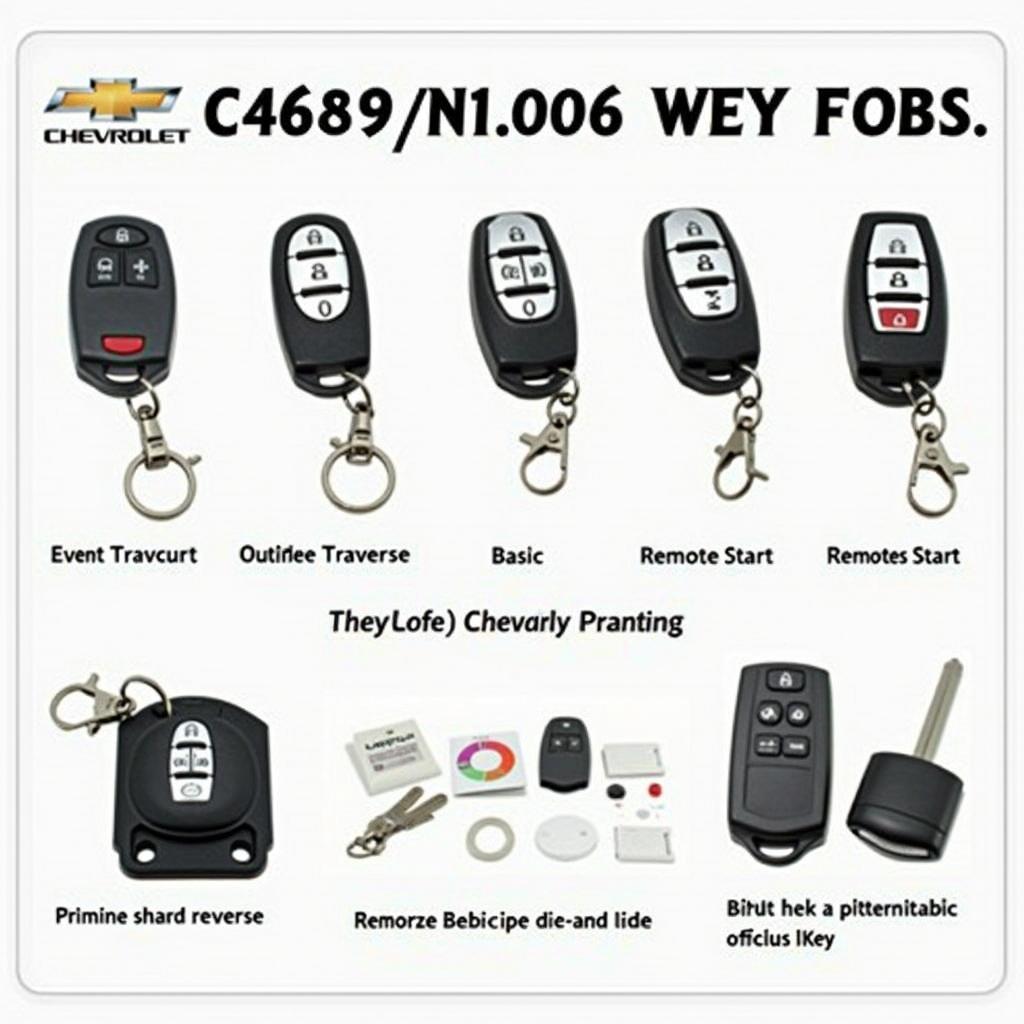 Various Key Fob Options for the 2009 Chevy Traverse LT