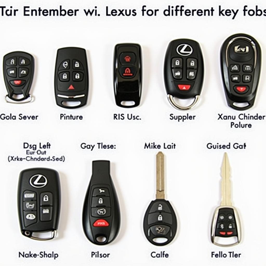 Different 2009 Lexus Key Fobs