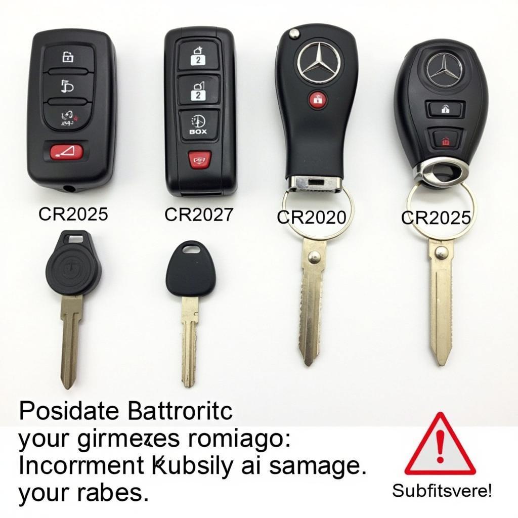 2009 Mercedes Key Fob and Battery Types