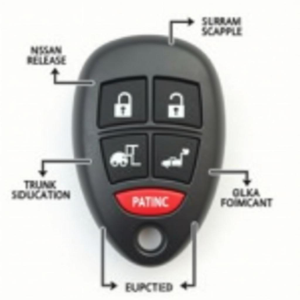 2009 Nissan Murano Key Fob Functions: Lock, Unlock, Trunk, Panic