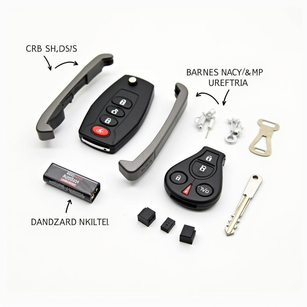 2010 Cadillac SRX Key Fob Components Diagram