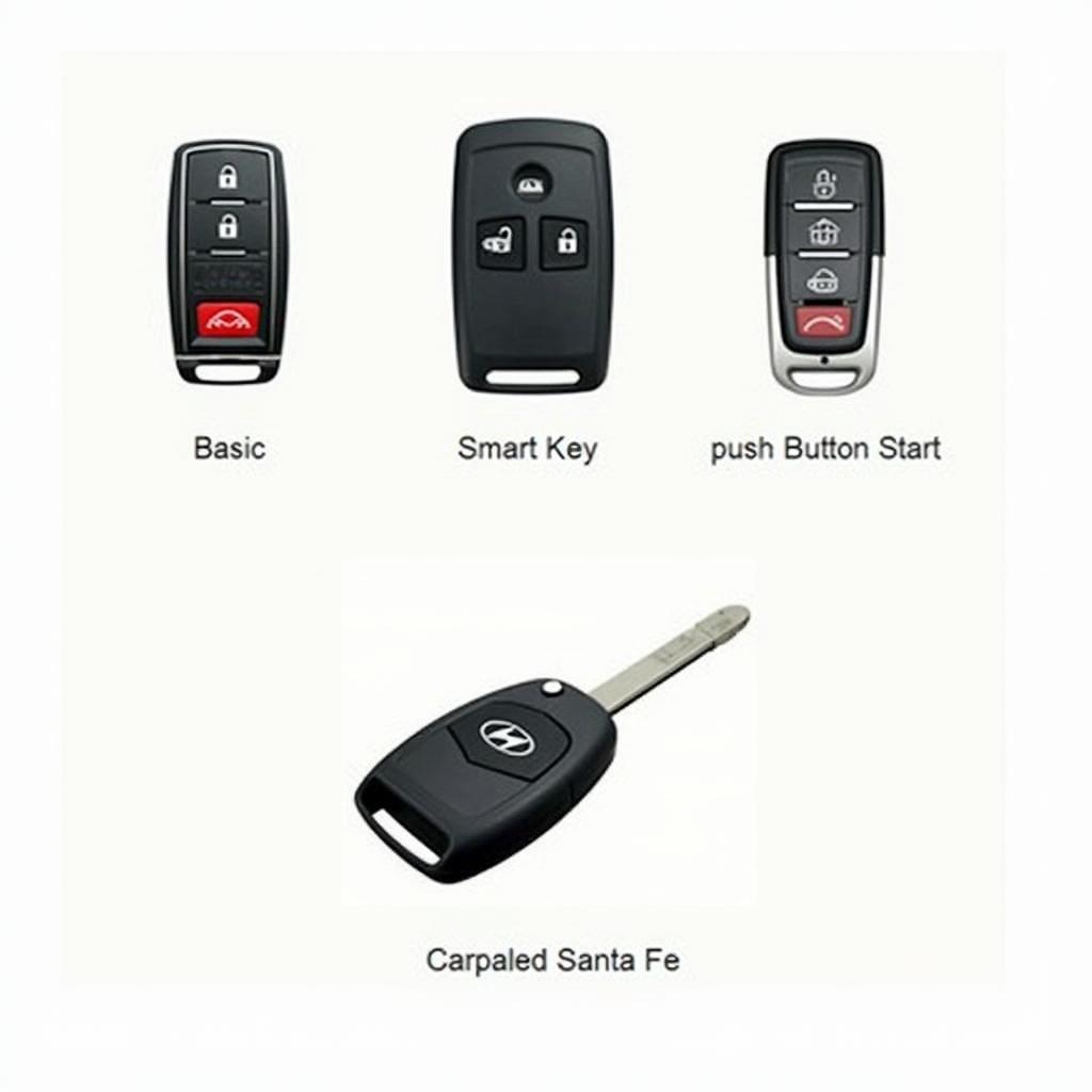 Different Types of 2010 Hyundai Santa Fe Key Fobs