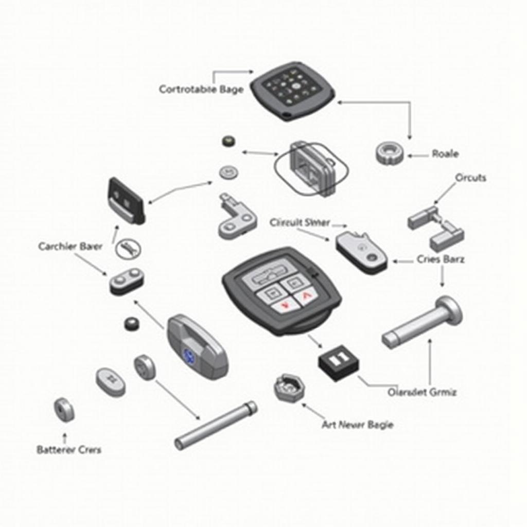 2010 Subaru Forester Key Fob Components Exploded View