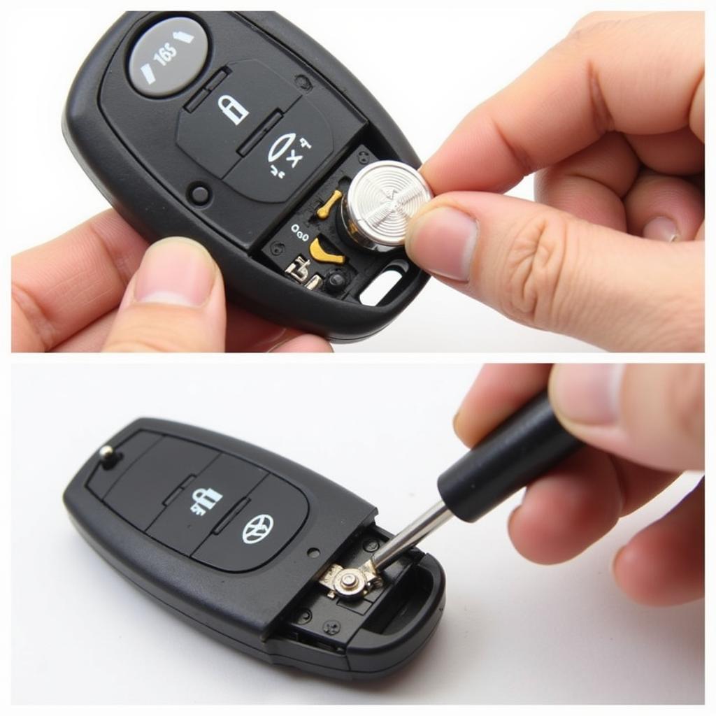 Replacing the battery in a 2010 Toyota Camry key fob