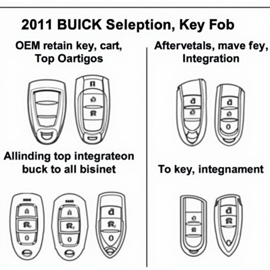 Different Types of 2011 Buick Regal Key Fobs