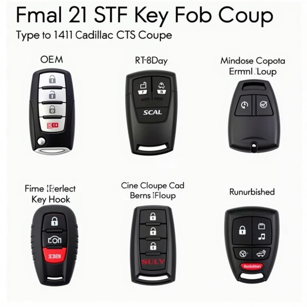 Different Types of Key Fobs for a 2011 Cadillac CTS Coupe