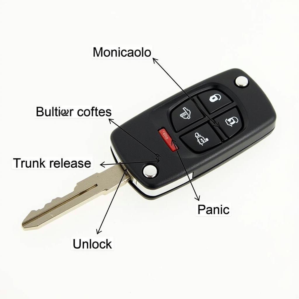 2011 Chevy Cruze Key Fob Functions: Lock, Unlock, Trunk Release, Panic Button