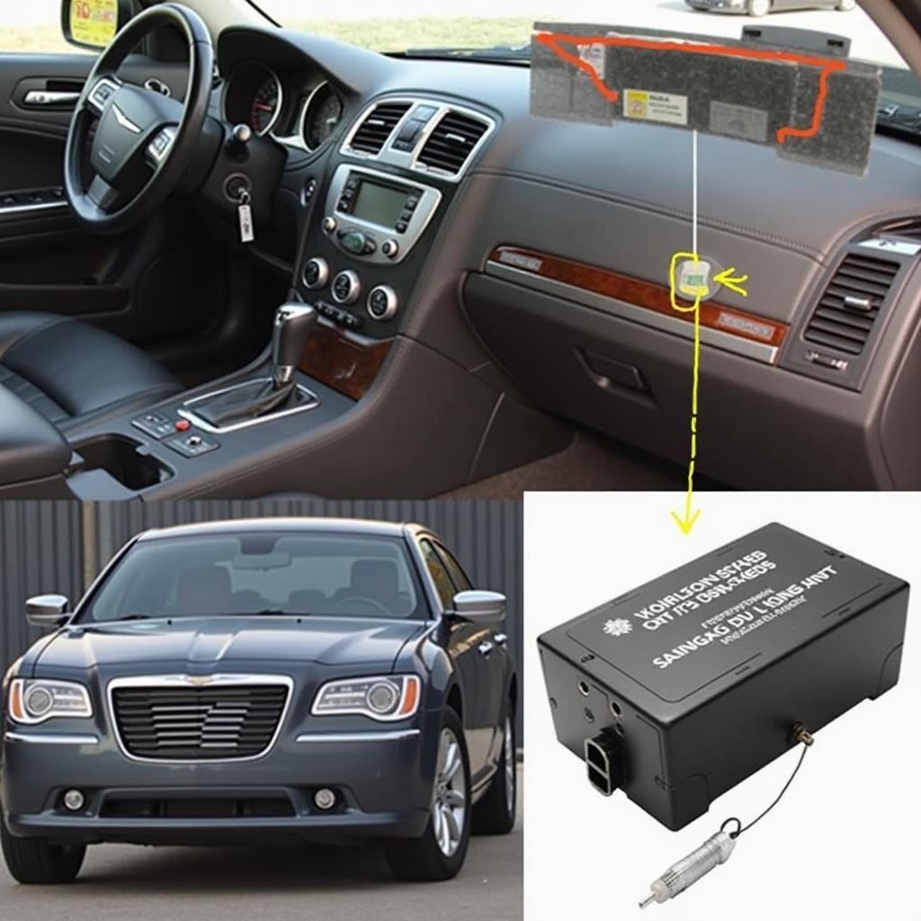 Location of the Key Fob Receiver Module in a 2011 Chrysler 300C