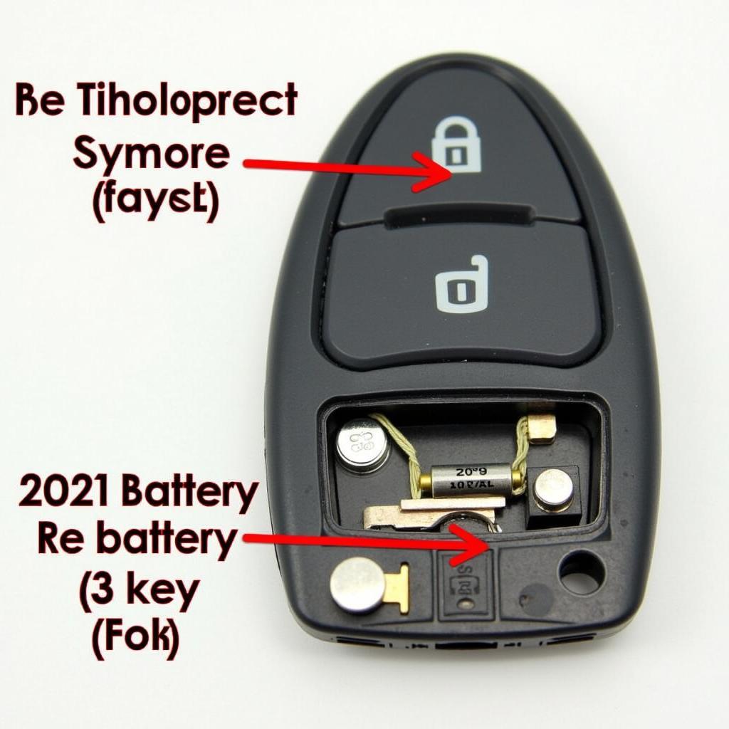 2011 Mazda 3 Key Fob Battery Location: A detailed view of where the battery sits inside the key fob.