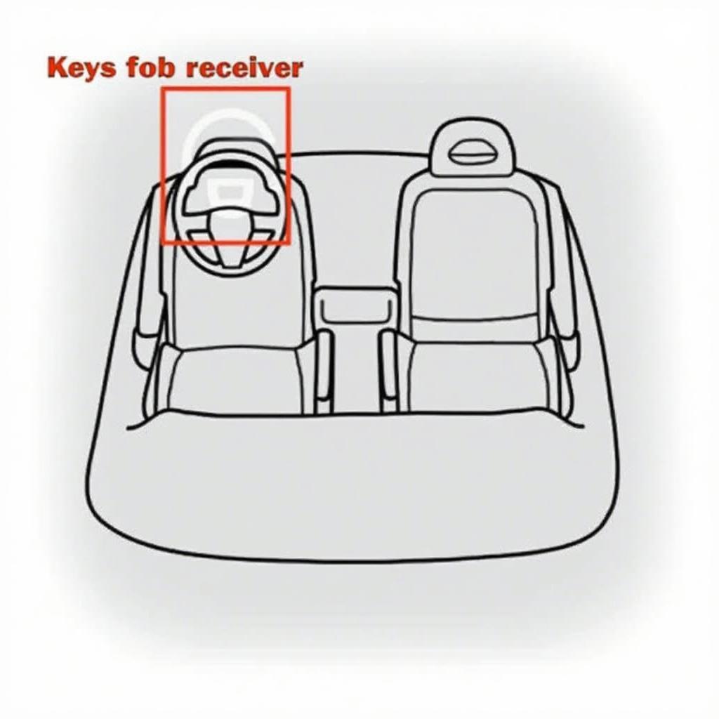 Locating the key fob receiver in a 2012 Chrysler