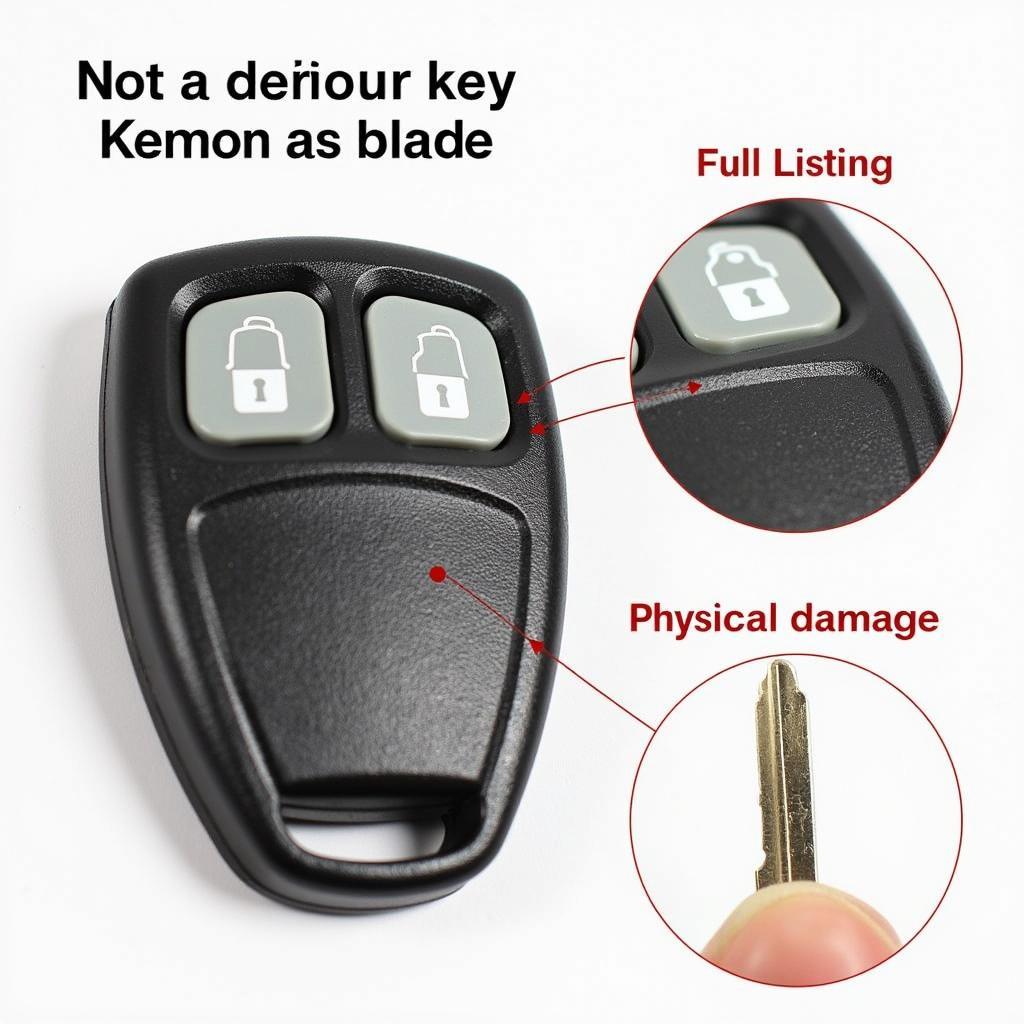 2012 Chrysler Town and Country Key Fob Close Up