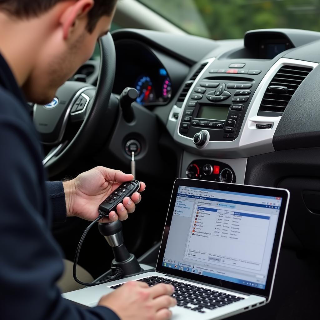 Ford Fiesta Key Fob Programming with Diagnostic Equipment