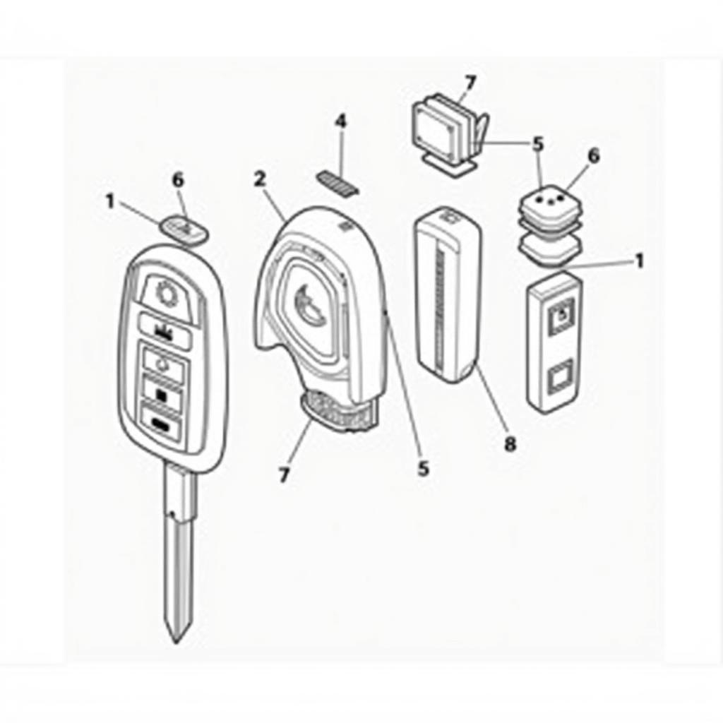 2012 Kia Forte Key Fob Components Diagram