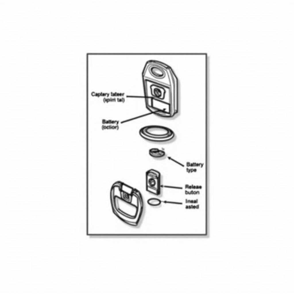 2012 Mazda 3 Key Fob Components Exploded View