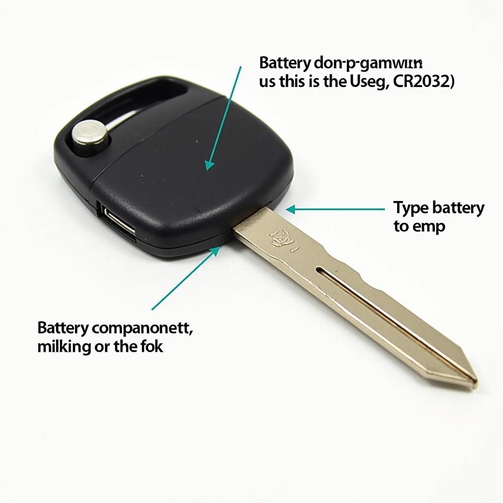 2012 Nissan Altima Key Fob Battery Location - Showing the battery compartment and type of battery needed.