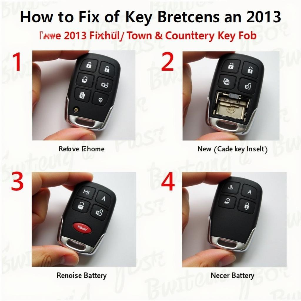 Replacing the Battery in a 2013 Chrysler Town and Country Key Fob