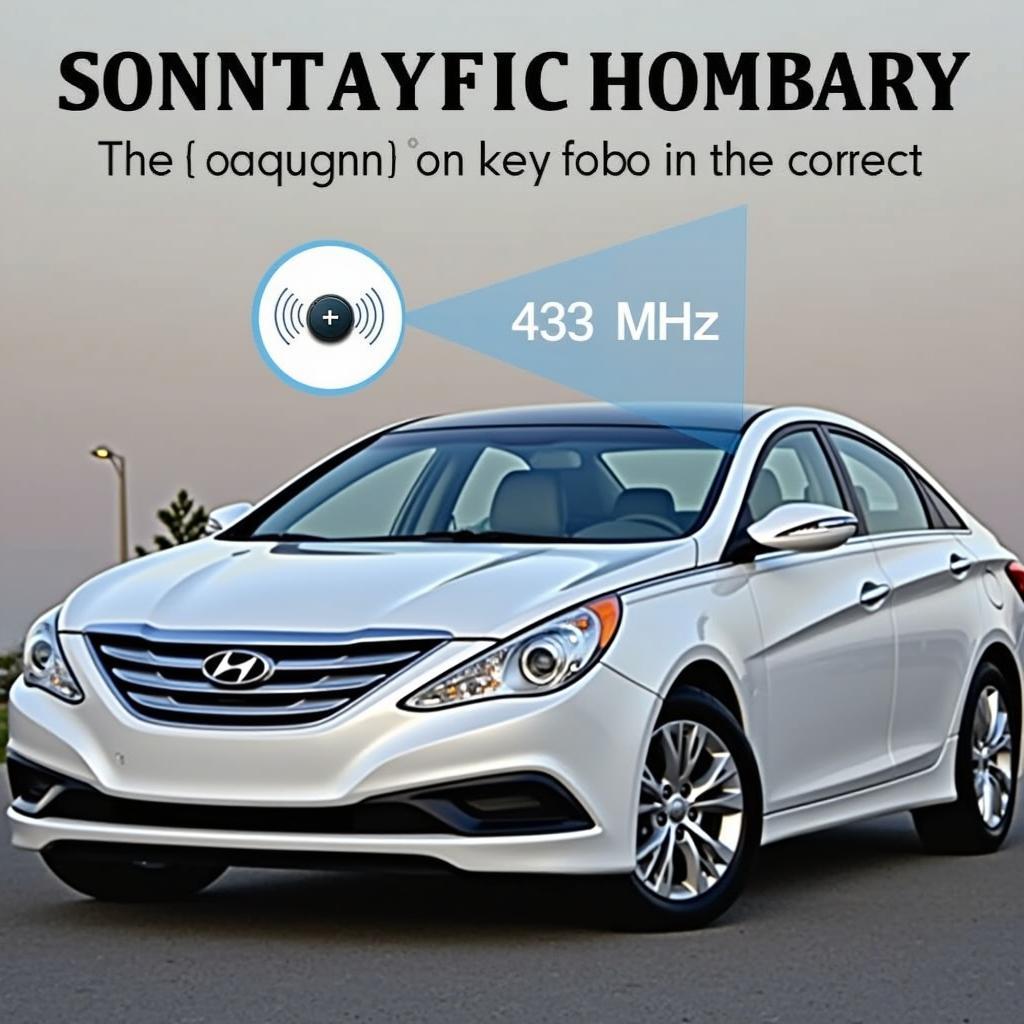 2013 Hyundai Sonata Hybrid Key Fob 433MHz Frequency