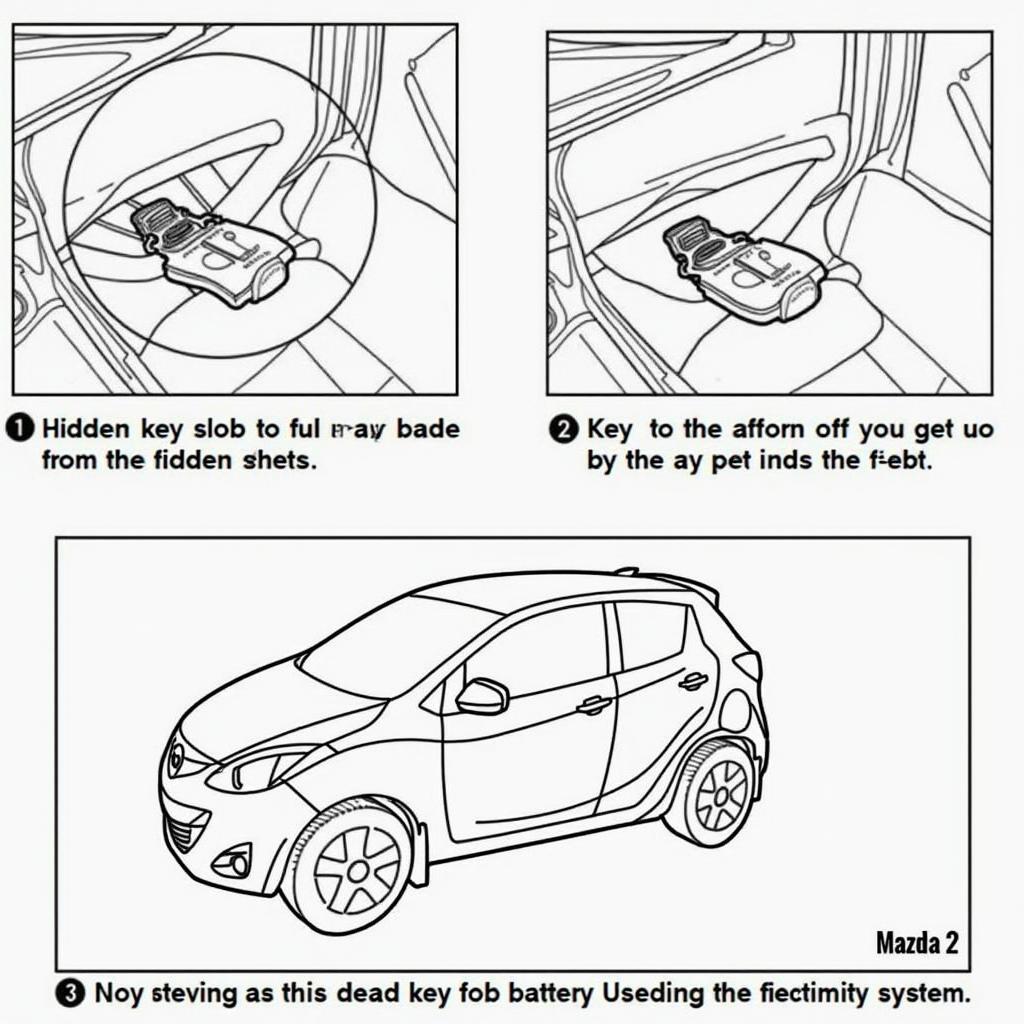 Starting a 2013 Mazda 2 with a Dead Key Fob Battery