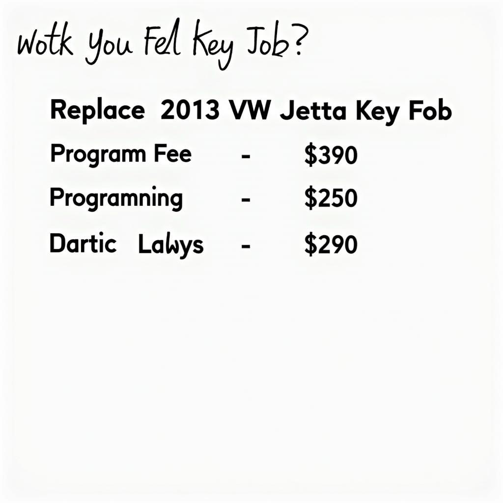 2013 VW Jetta Key Fob Replacement Costs Breakdown: Key Fob, Programming, and Labor